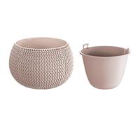Maceta Redonda con Deposito Splofy Bowl de Plastico en Color Violeta 23,9x23,9x16,1 Cm - Prosperplast Mocca
