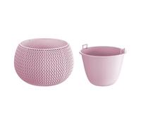 Maceta Redonda Prosperplast Splofy Bowl con Depósito en Antracita 29x29x19cm Pink