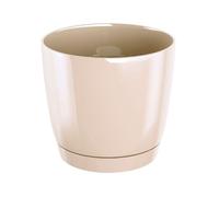 Maceta Redonda de Plastico Coubi Round P en Color Crema 12x12x11 Cm - Prosperplast Crema