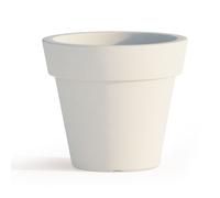 MACETA RESINA H45 MODERNA MACETERO MADE IN ITALY DISEÑO JARDÍN BLANCO