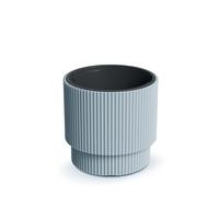 Maceta redonda Milly DBMIN300 gris claro con inserto estriado
