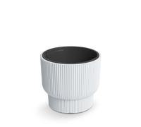 Maceta redonda Milly DBMLR300 blanca con inserto ranurado