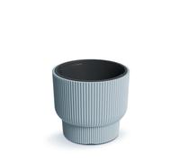 Maceta redonda Milly DBMLR300 gris claro con inserto estriado