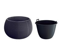Maceta Redonda Splofy Bowl Crema 29x29x19 Cm - Prosperplast Antracita 29x29x19