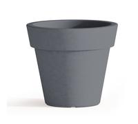 MACETA RESINA H95 ALTA MODERNA MACETERO MADE IN ITALY DISEÑO JARDÍN GRIS