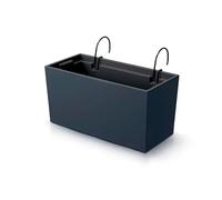 Prosperplast Maceta URBI CASE W Antracita 395x185x195 con Ganchos y Depósito