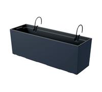 Prosperplast Maceta URBI CASE W Antracita 580x180x195 con Ganchos y Depósito