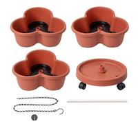 Macetas apilables verticales para exteriores | Torre de jardín con ruedas para balcón, patio, patio, césped, invernadero, exterior e interior