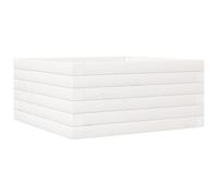 Macetas blancas vidaXL, 50x50x23 cm, de madera maciza de pino