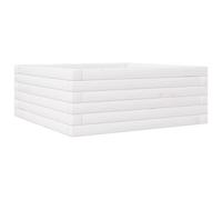 Macetas blancas vidaXL, 60x60x23 cm, de madera maciza de pino