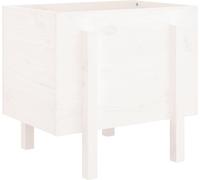 Macetas blancas vidaXL, 62x50x57 cm, de madera maciza de pino