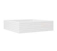 Macetas blancas vidaXL, 90x90x23 cm, de madera maciza de pino