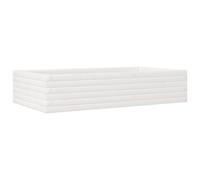 Macetas de exterior blancas vidaXL, 110x60x23 cm, de madera maciza de pino