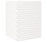Macetas de exterior blancas vidaXL, 50x50x68,5 cm, de madera maciza de pino