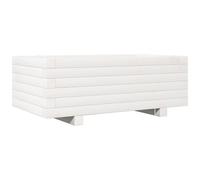 Macetas de exterior blancas vidaXL, 70x40x26,5 cm, de madera maciza de pino