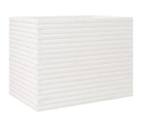 Macetas de exterior blancas vidaXL, 90x60x68,5 cm, de madera maciza de pino