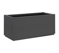 Macetas de exterior, color gris oscuro, 80x36x35 cm, de polipropileno (PP)