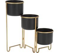 Macetas de metal con soporte plegable, altura: 55 cm