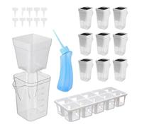 Macetas de riego automático transparente con de cultivo hidropónico | Macetas transparentes con bandeja antivuelco para balcón, patio, jardín, apartamento al aire libre, cocina, sala de estar