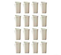 Macetas pequeñas de autorriego para plantas de interior con cuerpo transparente para observar raíces y niveles, incluye orificios de drenaje e insertos (16 piezas grandes)