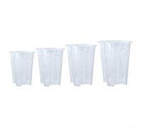 Macetas transparentes para orquídeas con agujeros de drenaje, macetas de plástico transparente, para suculentas, macetas gruesas para guardería, para jardinería interior, escritorio de oficina y flor