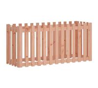 Macetero alto con diseño de valla de listones de 150 x 50 x 70 cm, madera maciza de Douglas, grande, maceta grande para interior, para balcón, parque, patio o jardín