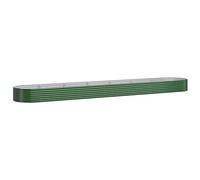 Macetero alto de acero con recubrimiento en polvo, 544 x 100 x 36 cm, color verde, maceta grande para interior, para interior, patio, jardín, balcón, parques