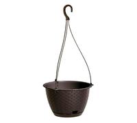 Prosperplast Macetero Colgante RATOLLA ROUND W 4,85L - Diseño Moderno y Resistente a la Intemperie Ocre oscuro