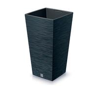 Prosperplast Macetero Colección Furu - Antracita con depósito, 26,5 x 26,5 x 50 cm, 11 L