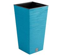 Prosperplast Macetero FURU, azul escandinavo con depósito, 34,5x34,5x66 cm, 24 L