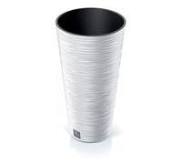Macetero Color Blanco, con depósito, colección Furu, de 25 x 25 x 48 cm, Capacidad de 7,5 L, PROSPERPLAST