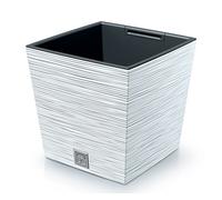 Prosperplast Macetero Furu con depósito 29,5 x 29,5 x 29 cm 14 L Blanco