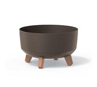Prosperplast Macetero Gracia redondo café con patas desmontables 28,5x28,5x17,7 cm 6,8 L