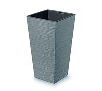 Prosperplast Macetero Furu 20 x 20 x 38 cm color cemento con depósito 5 L
