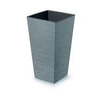 Prosperplast Macetero Furu – Color cemento con depósito, 24×24×45 cm, 7,5 L
