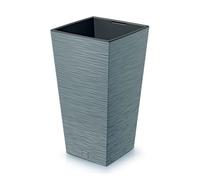 Prosperplast Macetero Furu – Color cemento con depósito, 26,5 x 26,5 x 50 cm, 11 L