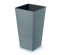 Prosperplast Macetero Furu color cemento con depósito 29,5 x 29,5 x 55 cm 14 L