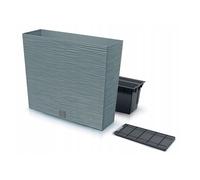 Prosperplast Macetero FURU – color cemento, con depósito, 58×18×49,8 cm, 12 L