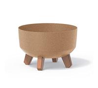 Prosperplast Macetero Gracia Redondo Ocre 23,5 x 23,5 x 15,5 cm 3,8 L con patas desmontables