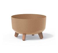Prosperplast Macetero Gracia Redondo Ocre 28,5×28,5×17,7 cm Patas desmontables 6,8 L