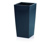 Macetero de 32 x 32 x 61 cm | Macetero de diseño moderno con recipiente interior para ahorrar tierra, maceta de plástico para arreglos elegantes de plantas, antracita