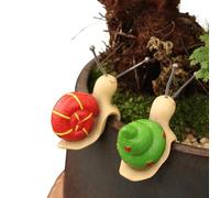 Macetero de caracol - Estatua animal resina, decoración macetero con gancho para colgar, jardín con revestimiento resistente a la intemperie, juego figuras de 2 piezas, colgador decorativo para