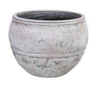 Macetero de fibra de vidrio blanco 43,5x43,5x32cm