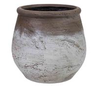 Macetero de fibra de vidrio blanco 51x51x48cm