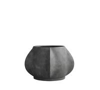 Macetero de Hoja Mediano Gris Oscuro