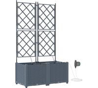 Macetero de Jardín 2 uds. Gris Claro 80 x 40 x 142 cm PP