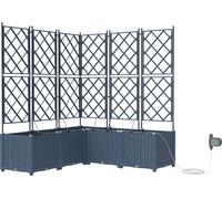 Macetero de Jardín 3 uds. Gris 120 x 40 x 142 cm PP