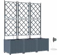 Macetero de Jardín 3 uds. Gris Claro 120 x 40 x 142 cm PP