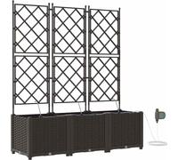 Macetero de Jardín 3 uds. Marrón 120 x 40 x 142 cm PP