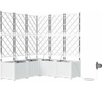 Macetero de Jardín 5 uds. Blanco 120 x 120 x 142 cm PP
